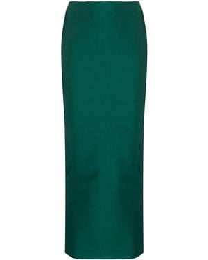 Hervé L. Leroux High-Waisted Fitted Maxi Skirt - Green