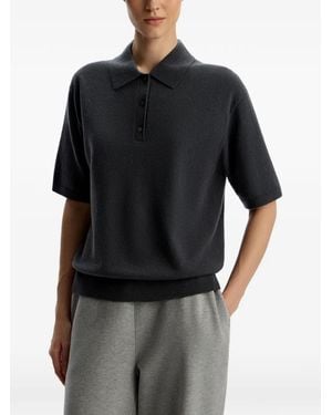 12 STOREEZ Short-Sleeve Polo Top - Black