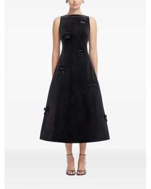 LEO LIN Robe Mi-Longue Cleo À Détail De Nœud - Black