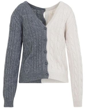 Moschino Bicolor Cardigan - Blue