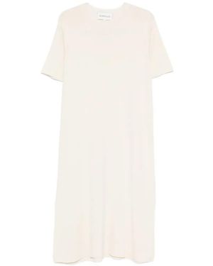 Bompard Crew-Neck Short-Sleeves Midi Dress - White