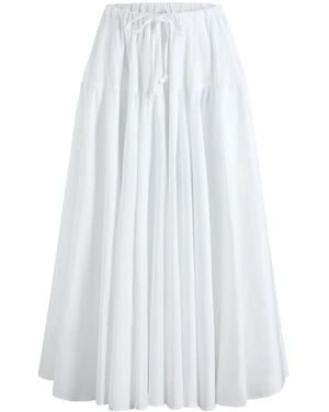 Patou Organic Cotton Maxi Skirt - White