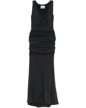 Vivienne Westwood Liz Cowl-Neck Gathered Maxi Dress - Black