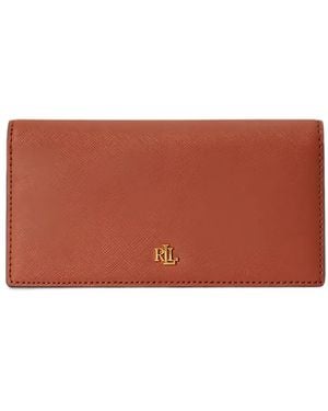 Ralph Lauren Logo-Plaque Wallet - Brown