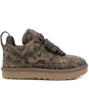 UGG Leopard-Print Platform Sneakers - Brown