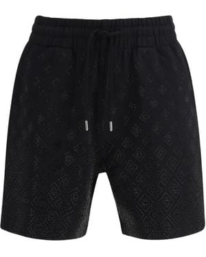 CASABLANCA Crystal Monogram Shorts - Black