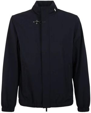 Fay Travel Hook-Detail Jacket - Blue