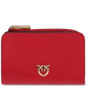 Pinko Love Birds Leather Wallet - Red