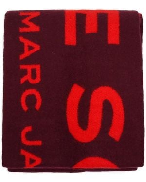Marc Jacobs Bufanda con logo y flecos - Rojo