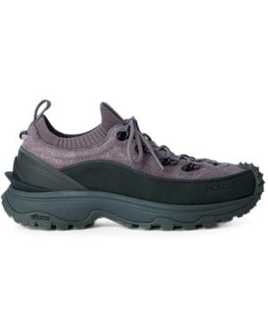 Moncler Trailgrip Lite3 Nubuck & Suede Sneakers - Blue