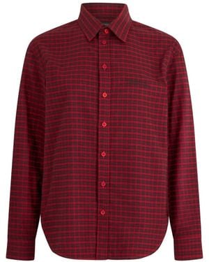 Balenciaga Checked Buttoned Shirt - Red