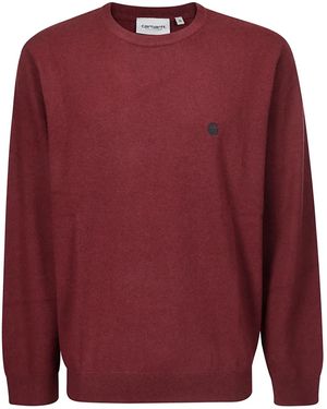 Carhartt Pullover mit Logo-Stickerei - Rot
