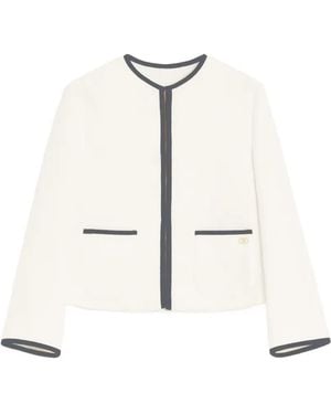 Valentino Garavani Canestrello Cotton Tweed Jacket - White
