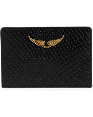 Zadig & Voltaire Zv Pass Soft Wild Card Holder - Black