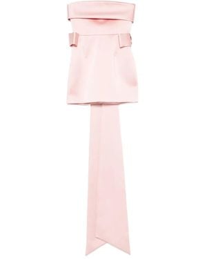 The New Arrivals Ilkyaz Ozel Lalani Mini-Jurk Met Strikdetail - Roze