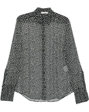 Fendi Camicia Con Stampa Geometrica - Grigio
