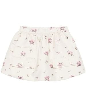 Baum und Pferdgarten Samaya Floral Flap-Pocket Mini Skirt - White