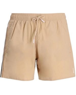 BOSS Stripe-Detail Beachwear - Natural