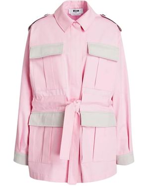 MSGM Gabardine Pocket Jacket - Pink