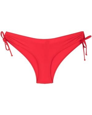 Moschino モスキーノ シャーリング ドローストリング ビキニボトム - レッド