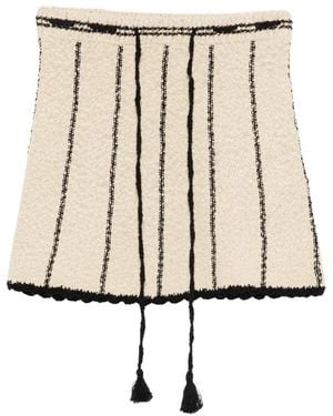 THE GARMENT April Striped Mini Skirt - Natural