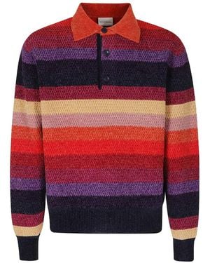 Drole de Monsieur Pull À Rayures - Red