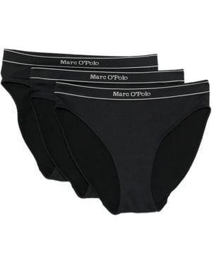 Marc O' Polo Set De Tres Bragas Con Logo En La Cinturilla - Negro