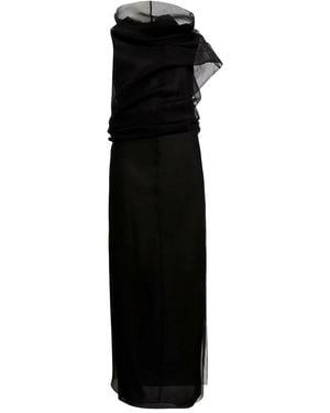 KHAITE Jeanty Layered Draped Dress - Black