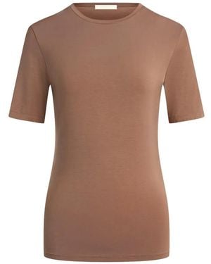 12 STOREEZ Fitted T-Shirt - Brown
