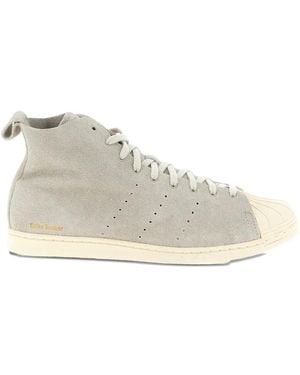 adidas Superstar Suede High-Top Trainers - Natural