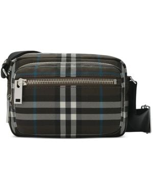Burberry Karierte Umhängetasche - Schwarz