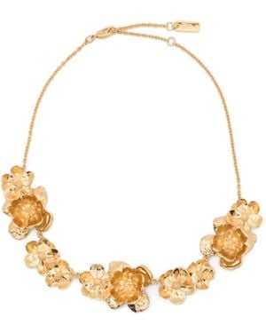 Chloé Bouquet Flower Necklace - Metallic