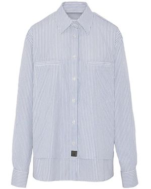 SRVC Studio Striped Layered-Detail Shirt - White