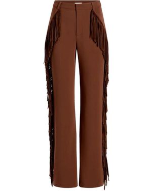 Cinq À Sept Keo Fringed Pants - Brown