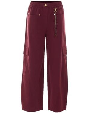 Liu Jo Elasticated-Waist Track Trousers - Purple