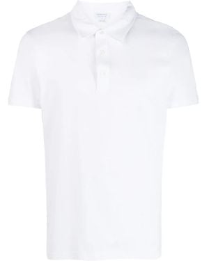 Sunspel Polo De Manga Corta - Blanco