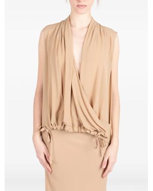 Societe Anonyme April Draped Tie Top - Natural