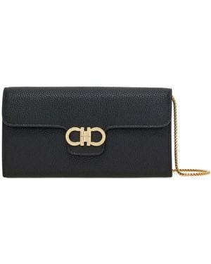 Ferragamo Gancini Chain Wallet - Black