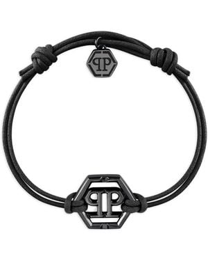 Philipp Plein Pulsera Friendship de acero inoxidable - Negro