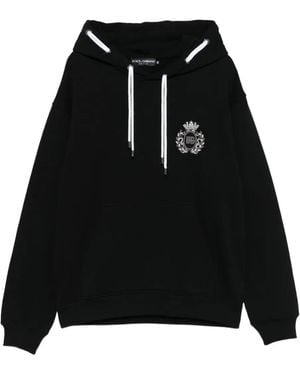 Dolce & Gabbana Embroidered Hoodie - Black