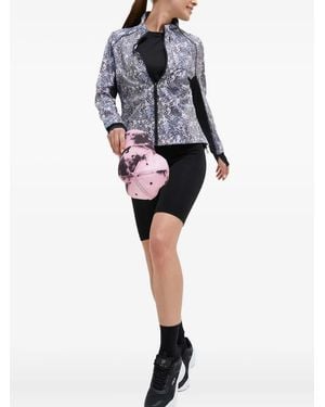 adidas Snakeskin-Print Zip-Up Jacket - Black