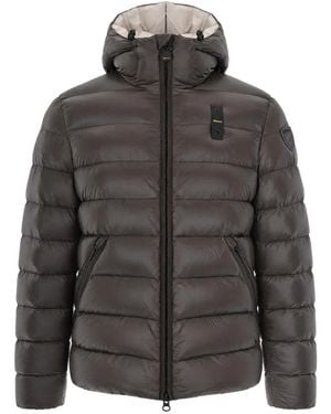 Blauer Adams Hooded Quilted Jacket - Grey
