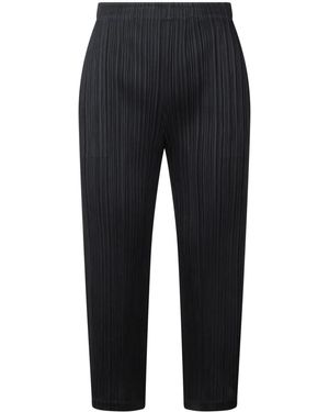 Pleats Please Issey Miyake Plissé Cropped Pants - Blue
