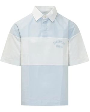 Givenchy Logo-Embroidered Cotton Polo Shirt - Blue