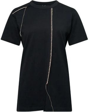 Y's Yohji Yamamoto Stitch-Detail T-Shirt - Black