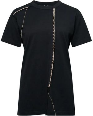 Y's Yohji Yamamoto T-Shirt À Détails De Coutures - Black