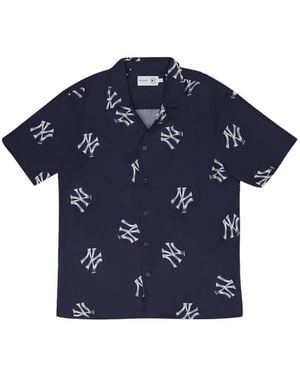 Aimé Leon Dore X New York Yankees Logo-Print Shirt - Blue