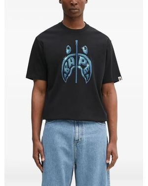 A Bathing Ape Shark graphic-print T-shirt - Negro