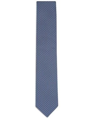 Eton Geometric-Print Tie - Blue