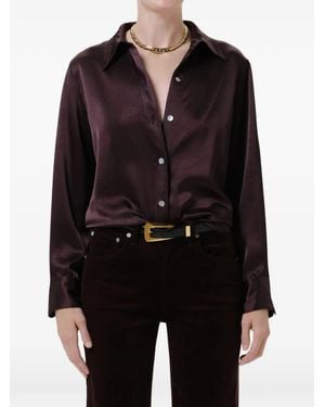 Citizens of Humanity Tullah Hammered Satin Shirt - Black